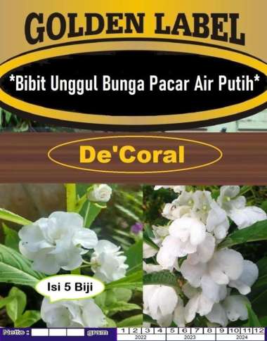 Bibit Unggul Bunga Pacar Air Putih | Benih Bunga Pacar Air Putih