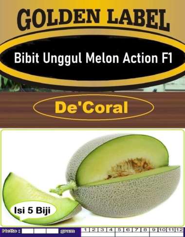 Bibit Unggul Melon Action F1 | Biji Benih Melon Action F1