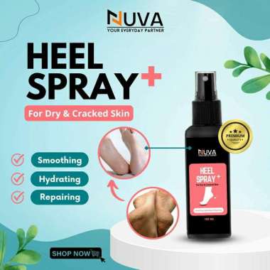 NUVA - HEEL SPRAY Menghaluskan Tumit Kaki Kering Melembutkan Tumit Kering Kaki Pecah Pecah