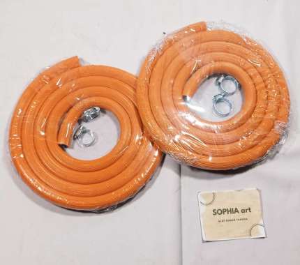 SELANG PIPA GAS LPG 2LAPIS 2M METER BONUS 2 KLEM