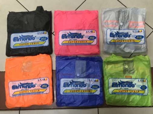 Jas Hujan Ponco Super ceria kode 202 Elmondo Hitam