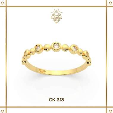 CINCIN EMAS ASLI WANITA KADAR 300 (6K) DAN 375 (8K) CINCIN ELEGANT CK 313 KADAR 6K