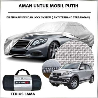 Cover Mobil Putih TERIOS Waterproof / Sarung Mobil Putih TERIOS LAMA