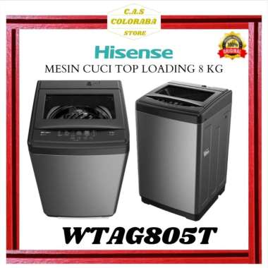 HISENSE WTAG805T MESIN CUCI TOP LOADING 8 KG MESIN CUCI 1 TABUNG 8 KG