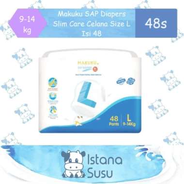 Makuku SAP Diapers Slim Care Tape/Pants Ukuran Besar NB/S/M/L/XL/XXL M 50 (Celana)