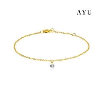 AYU Candy Pop Chain Bracelet 16k Yellow Gold 15-17 - Cherry Red