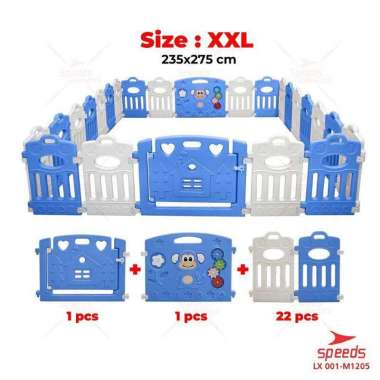 Siya ✨Free Bubblewrap Pagar Anak Bayi Speeds Lx 001-1201 Pagar Set Playground Pagar Mainan Anak Play