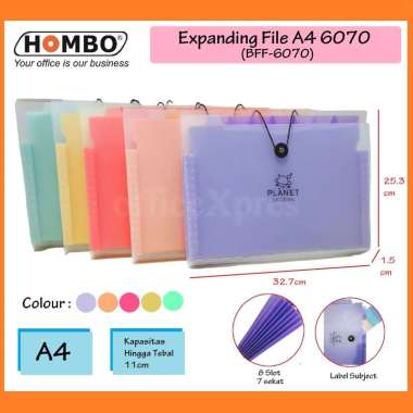 Expanding File A4 / Map Sekat / Map Harmonika / Dokumen File Expanding A4 6070 Kuning