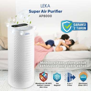 LEKA AP8000 Super Air Purifier HEPA13 Filter UVC Ion Negatif HEPA UV