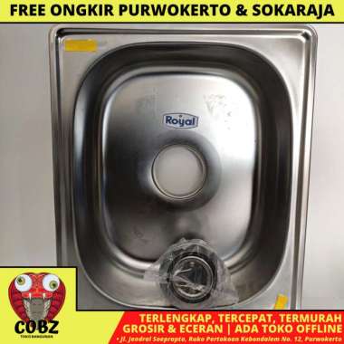 48 CM X 40 CM / ROYAL BAK CUCI PIRING WASTAFEL DAPUR WASHBAK 1 LUBANG