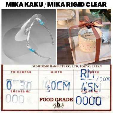 Plastik Mika Kaku 0,30mm Lebar 140cm Food Grade Harga Per 1m
