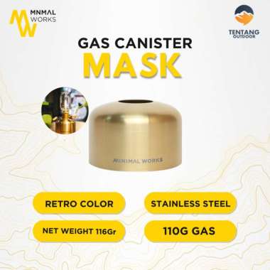 MINIMAL WORKS Gas Canister Mask Cover Pelindung Gas Camping Retro S