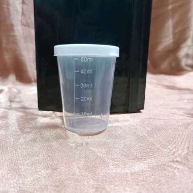Gelas Takar 50ml / Gelas Ukur 50ml Bening dengan tutup
