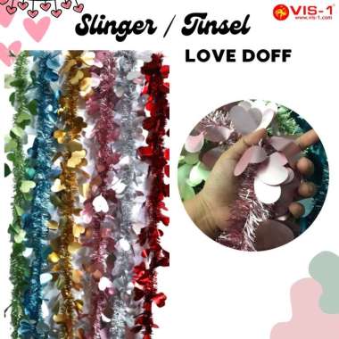 Slinger / Rumbai / Tinsel Vis-1 Motif, Motif Love Doff