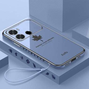 Softcase Maple Terbaru ITEL P40 Casing Elektro Plating Bonus Tali Strap ITELP40 Biru