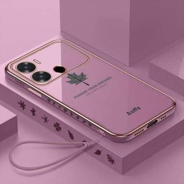 Softcase Maple Terbaru ITEL P40 Casing Elektro Plating Bonus Tali Strap ITELP40 Ungu