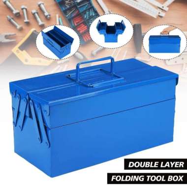 Tool Box Besi 2 susun Tempat Perkakas Kerja. Tool Box Besi Dua Susun 3 Murah Blue