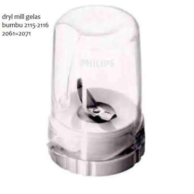 TABUNG GELAS BUMBU WET DRY MILL HR2115 HR2116 HR2061 HR2071 PHILIPS BLENDER ORIGINAL PHILIPS