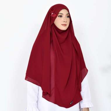 KHIMAR SYARI Mariposa Butterfly Niqab Cadar Jilbab Syari Khimar Jumbo Semua Ukuran Maron