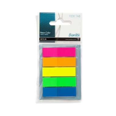 Bantex Flexi Tab / Sticky Note / Memo Plastik / Pembatas buku - 8870 1,2 x 4,5 cm