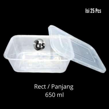 Thinwall Rect 650 ml / Thinwall Panjang 650 ml (25 Pcs)