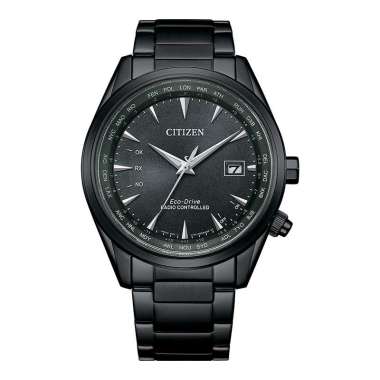 Jam Tangan Pria Citizen Eco-Drive CB0275-83E Radio Controlled Black Dial Black Stainless Steel Strap
