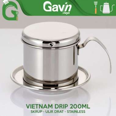 VIETNAM DRIP DRAT 200ML STAINLESS COFFEE DRIP VIETNAM DRIPPER SKRUP - LORENA