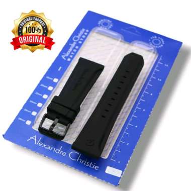 Tali Karet Alexander Christie/ Rubber Stainless Steel Jam Tangan Pria Alexander Christie Original/ K