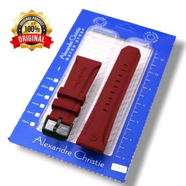 Tali Karet Alexander Christie/ Rubber Stainless Steel Jam Tangan Pria Alexander Christie Original/ K
