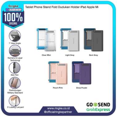Ringke Tablet Phone Stand Fold Dudukan Holder iPad Apple Samsung Mi Clear Mist