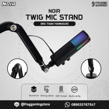 Noir Twig - Low Profile Microphone Boom Arm/Mic Bracket Stand For Voix Multicolor