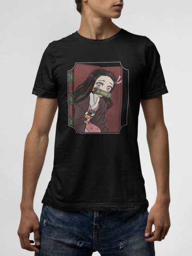 Baju Pria | Kaos Anime | Demon Slayer | Nezuko | 8 | S