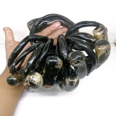 gelang akar bahar hitam lentur bonggol jumbo h394