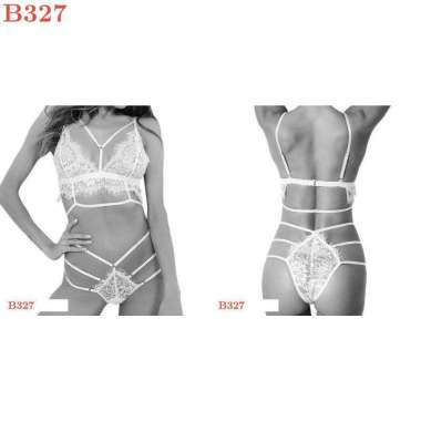 B327 - Bikini Bra Set Putih Transparan