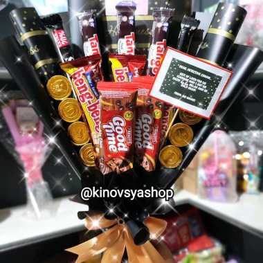 READY Bucket Chocolate versi Cowok/Hadiah Ultah Pacar/Kado Wisuda Cowo/Bucket Anniversary untuk suam