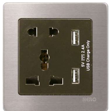 STOP KONTAK NERO STAINLESS V891