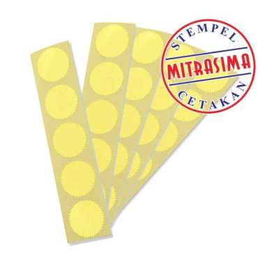 Sticker seal untuk emboss stamp Emas