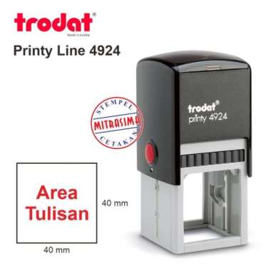 Stempel Trodat 4924 ( Model Bujursangkar ) Dengan tulisan