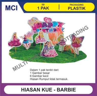 HIASAN KUE SET BARBIE / CAKE TOPPER / DEKORASI KUE / CAKE DECORATION