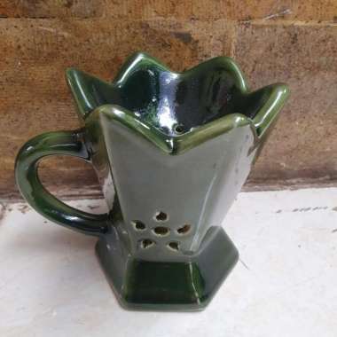 Prapen keramik mini motif bunga bakaran dupa buhur
