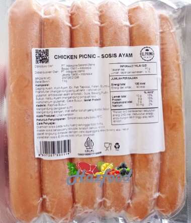 El Primo Chicken Picnic Sausage|Sosis Ayam 1kg