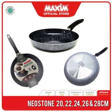 ZS Frypan Maxim Neostone 28 26 24 22 20cm Ceramic Marble Anti Lengket - 20CM, PACKING NORMAL 20CM PA