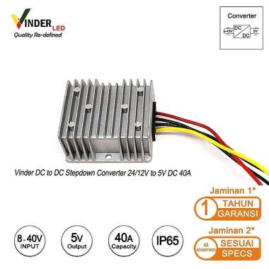 Vinder 12V-24V to 5V DC Step Down Converter
