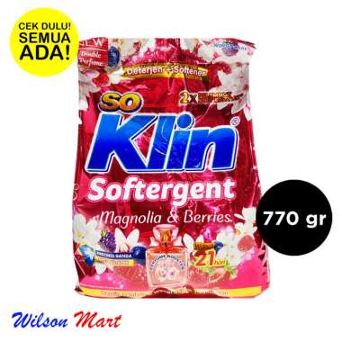 SO KLIN SOFTERGENT MAGNOLIA BERRIES RED 770 GRAM DETERJEN SOFTENER