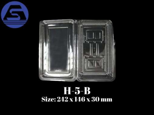 Japanpack/ Container/ Mika Plastik H-5-B Transparan - 100 Pcs