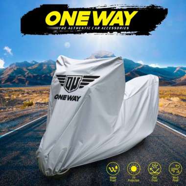 Sarung Cover Motor ONEWAY Silver Vespa Sprint Primavera PX150 Anti UV