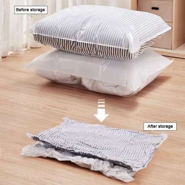 Kantong Plastik Pakaian Vacuum Compression Bag 12PCS + Hand Pump WH021