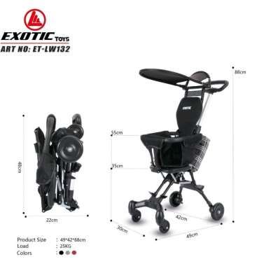 Magic Stroller Exotic LW-132 Cabin Size LW132 LW 132 Hitam