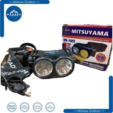 Senter Kepala LED 3 Mode Putih Kuning Dimmer MS-1923 Headlamp Mitsuyama