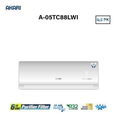 AC Akari A-05TC88LW 1/2 PK 05TC88 + PASANG DEPOK AC + MATERIAL